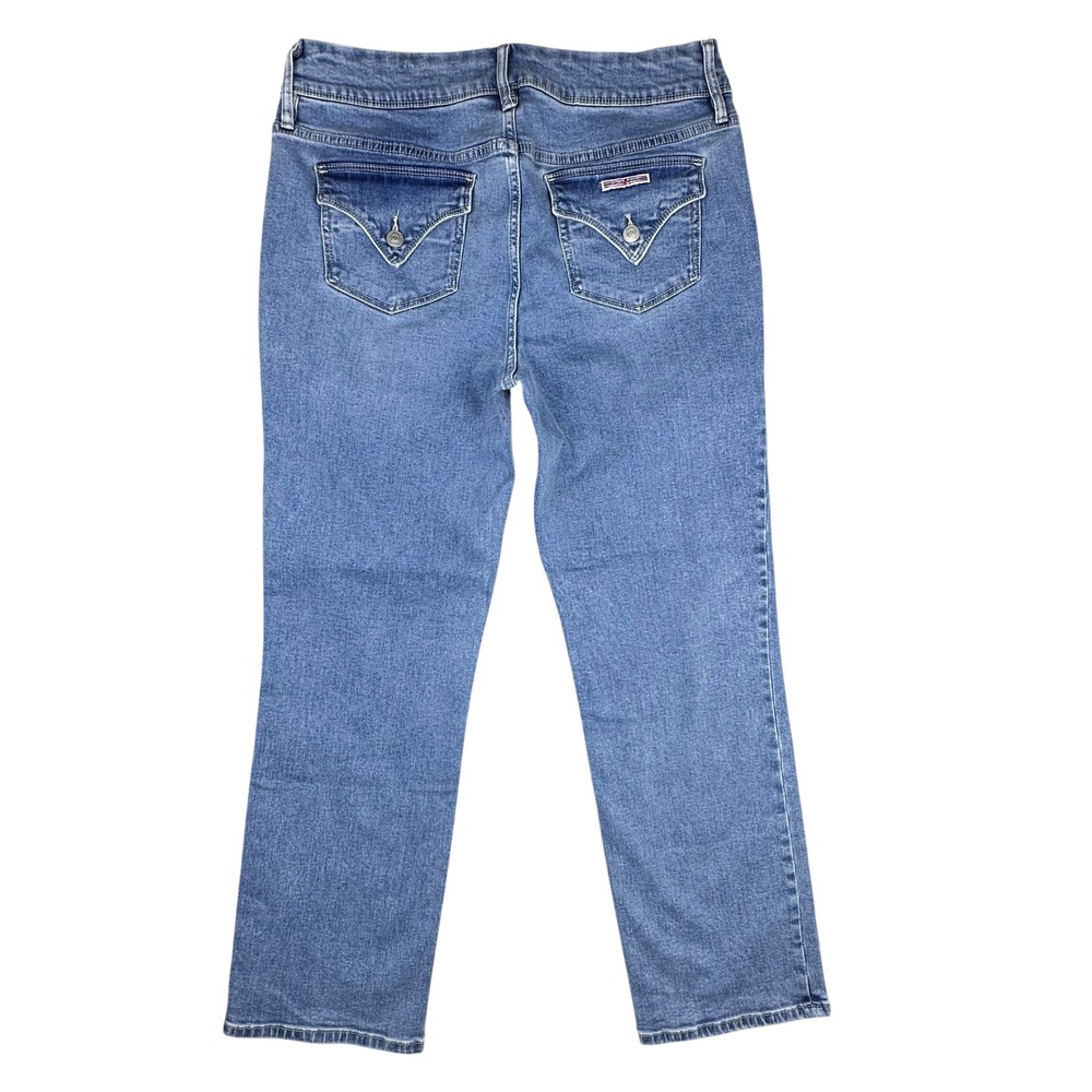 Hudson Los Angeles Beth Baby Bootcut Jeans Medium Wash Flap Pocket Size 12 - Picture 7 of 12